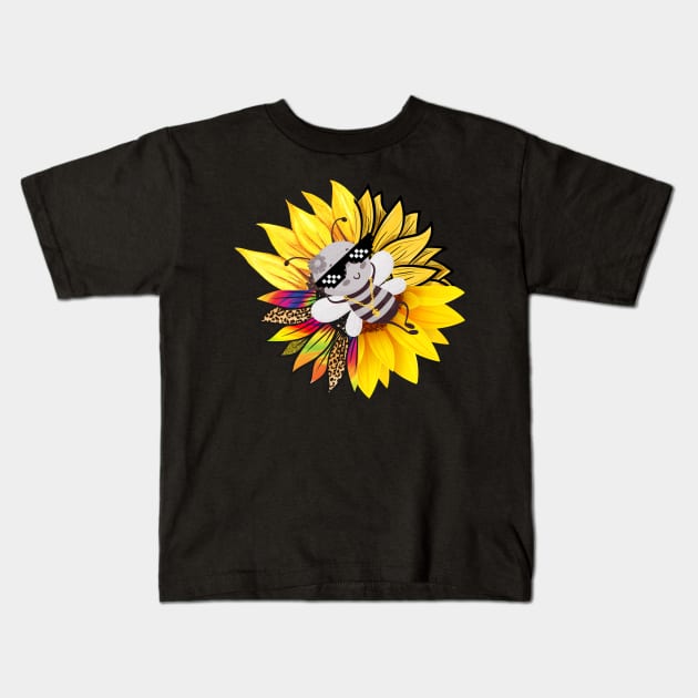 Bee on a Sunflower - Beeee Relaxed Kids T-Shirt by Smiling-Faces